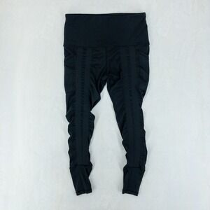 Sweetflexx Resistance Leggings Womens Small Black High Waisted Pockets Ruched